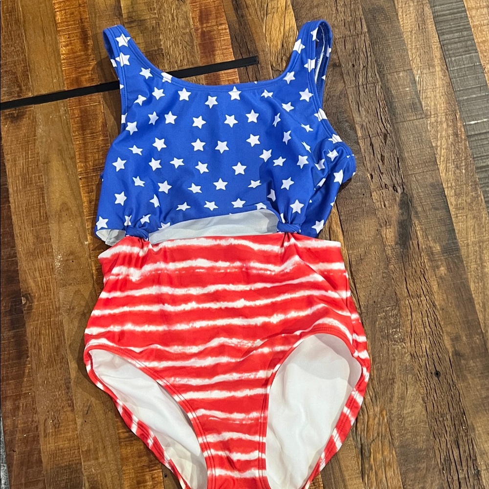 art class Patriotic Kids Swim One Piece